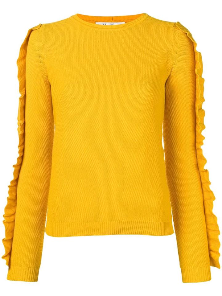 Max Mara Ruffled Sleeve Detail Jumper - Yellow