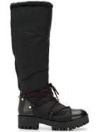 Emporio Armani Ridged Sole Boots - Black