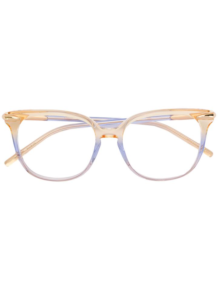 Pomellato Clear Square Glasses - Yellow & Orange