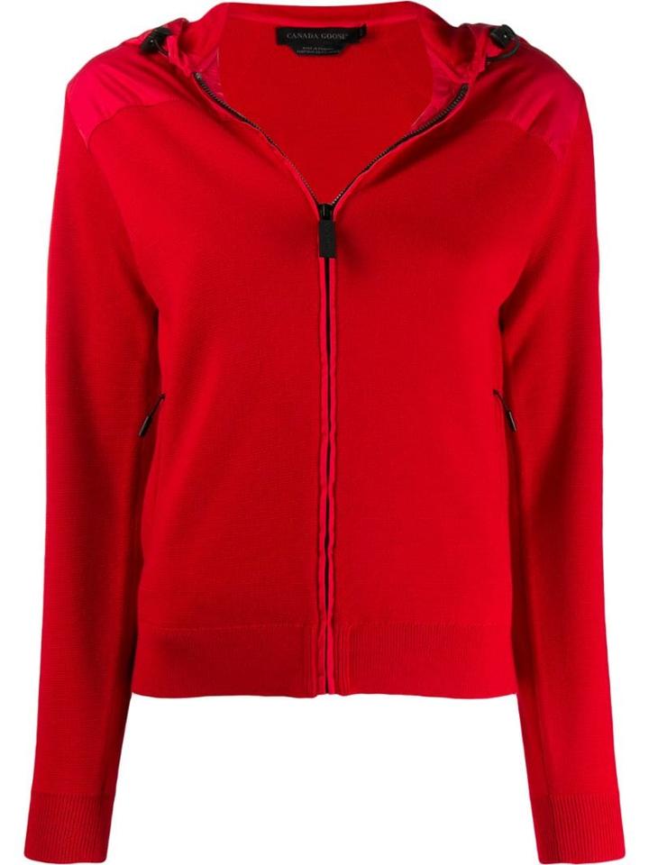 Canada Goose Logo Patch Cardigan - Red