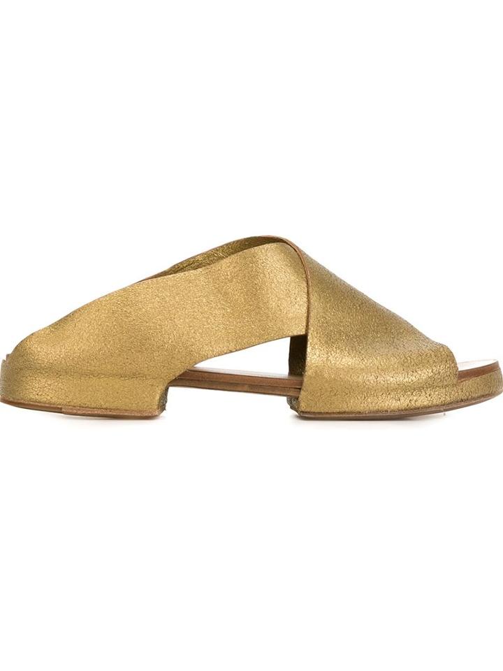 Roberto Del Carlo Cross Strap Sliders