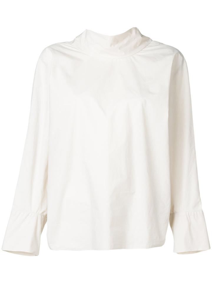 Marni Vintage High Neck Blouse - Nude & Neutrals
