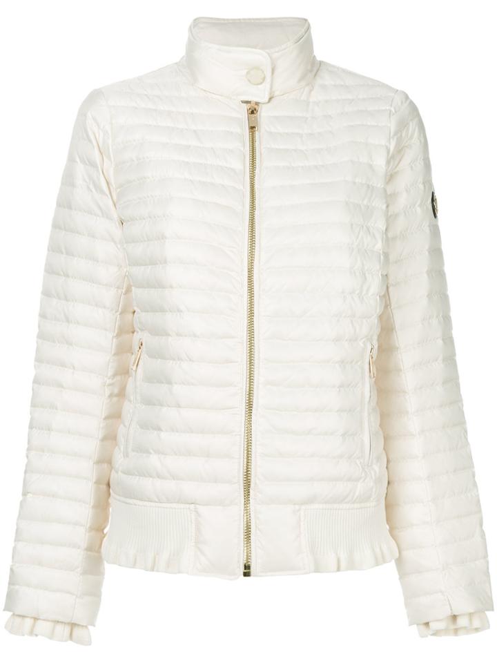 Michael Michael Kors Padded Frill Cuff Jacket - White