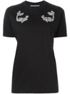 Marco Bologna Embellished Patch T-shirt, Women's, Size: 40, Black, Cotton