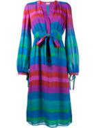 Etro Stripe Long Sleeve Dress, Women's, Size: 46, Silk