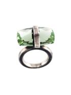 Ann Demeulemeester Amethyst Ring, Women's, Size: M, Green, Silver/amethyst