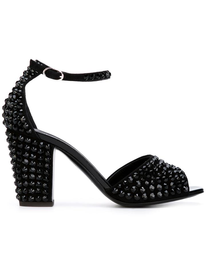 Giuseppe Zanotti Design Soon Disco Crystal Sandals - Black
