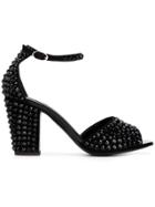 Giuseppe Zanotti Design Soon Disco Crystal Sandals - Black