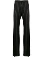 Versace Striped Tailored Trousers - Black