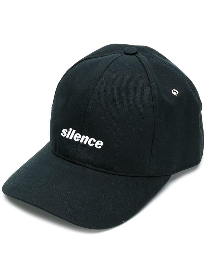 Ami Alexandre Mattiussi Cap With Silence Embroidery - Black