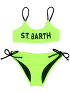 Mc2 Saint Barth Kids Jaiden Logo Print Bikini - Green