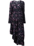 Magda Butrym Floral Print Dress, Women's, Size: 36, Black, Silk