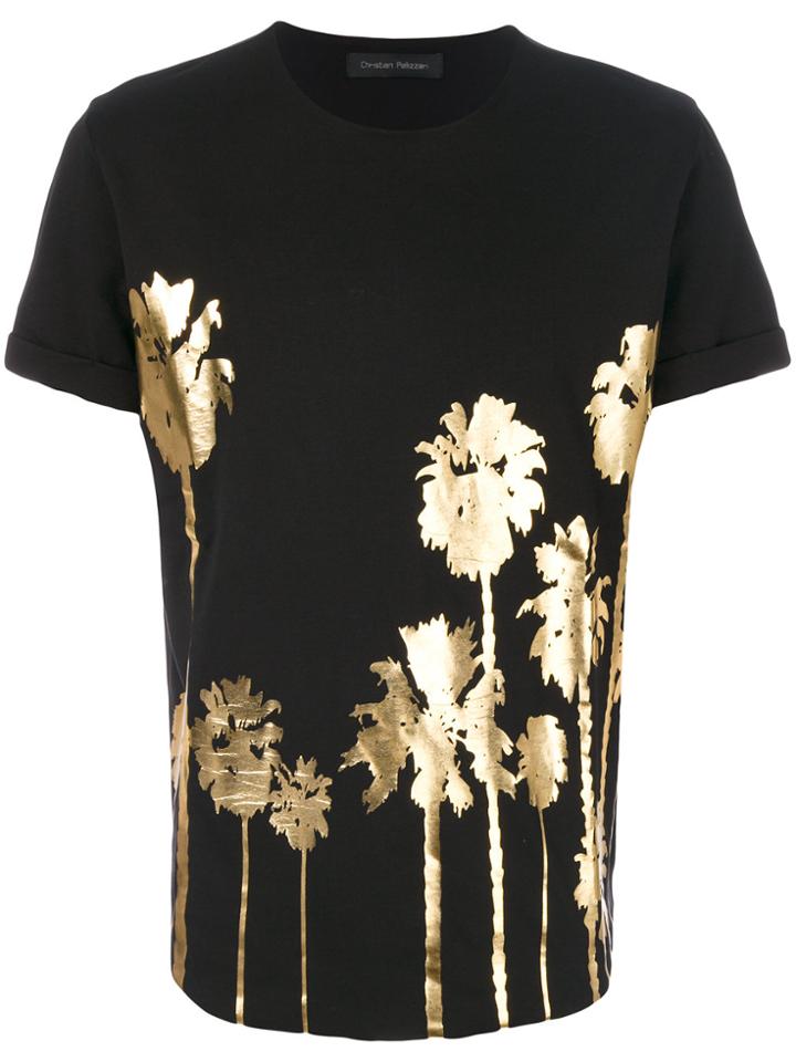 Christian Pellizzari Foil Print T-shirt - Black