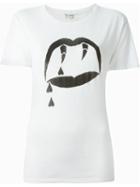 Saint Laurent 'blood Lust' T-shirt, Women's, Size: Medium, White, Cotton