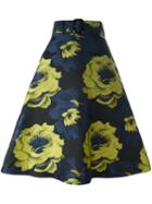 Blugirl A-line Floral Skirt, Women's, Size: 40, Blue, Polyester