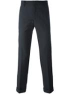 Emporio Armani Slim Tailored Trousers, Men's, Size: 52, Grey, Polyester/wool