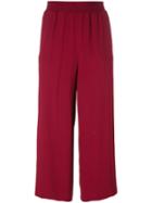 I'm Isola Marras Cropped Straight Trousers, Women's, Size: 40, Red, Cotton/viscose