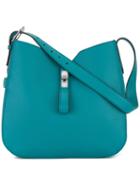 Bally Adjustable Shoulder Bag, Women's, Blue, Leather