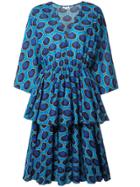 Rhode Resort Printed Flare Dress - Blue