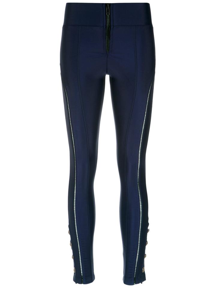 Andrea Bogosian Panelled Skinny Trousers - Blue