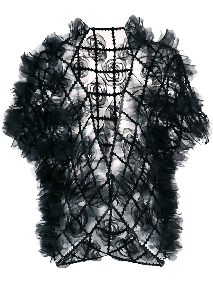 Comme Des Garçons Noir Kei Ninomiya Rosette-embellished Cardigan -