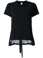 Comme Des Garçons Noir Kei Ninomiya - Layered Dotted T-shirt - Women - Cotton/polyester - S, Women's, Black, Cotton/polyester