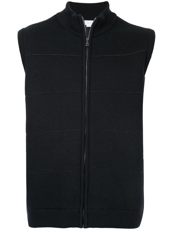 Sunspel Knit Gilet - Blue