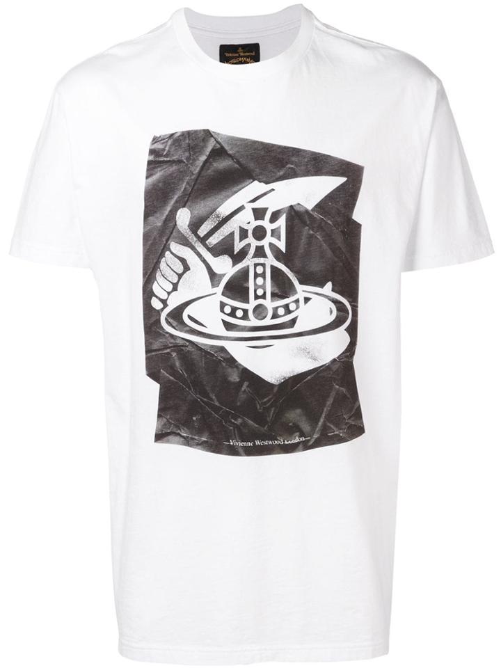 Vivienne Westwood Anglomania Printed Logo T-shirt - White