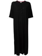 Chinti And Parker Buttoned Midi T-shirt Dress, Women's, Size: Xs, Black, Merino