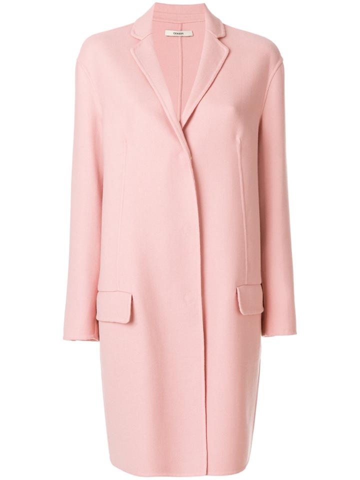 Odeeh Classic Fitted Coat - Pink & Purple