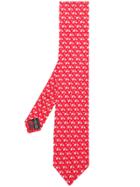 Salvatore Ferragamo Elephant Print Tie - Red