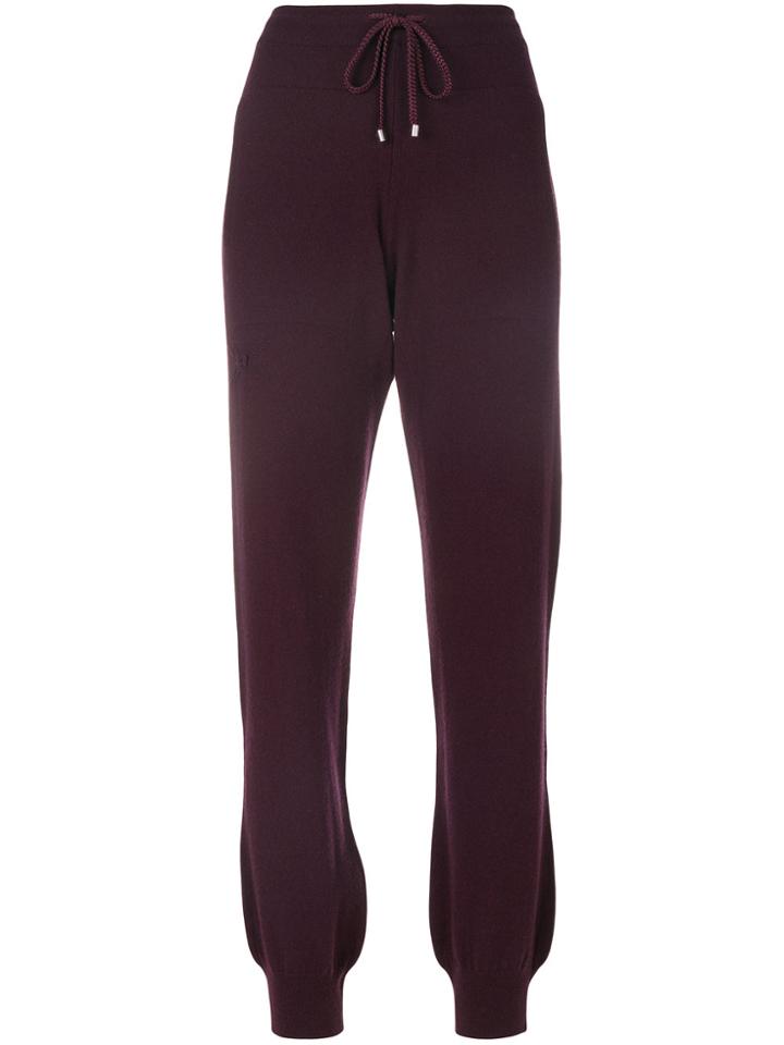 Barrie Cashmere Track Trousers - Pink & Purple