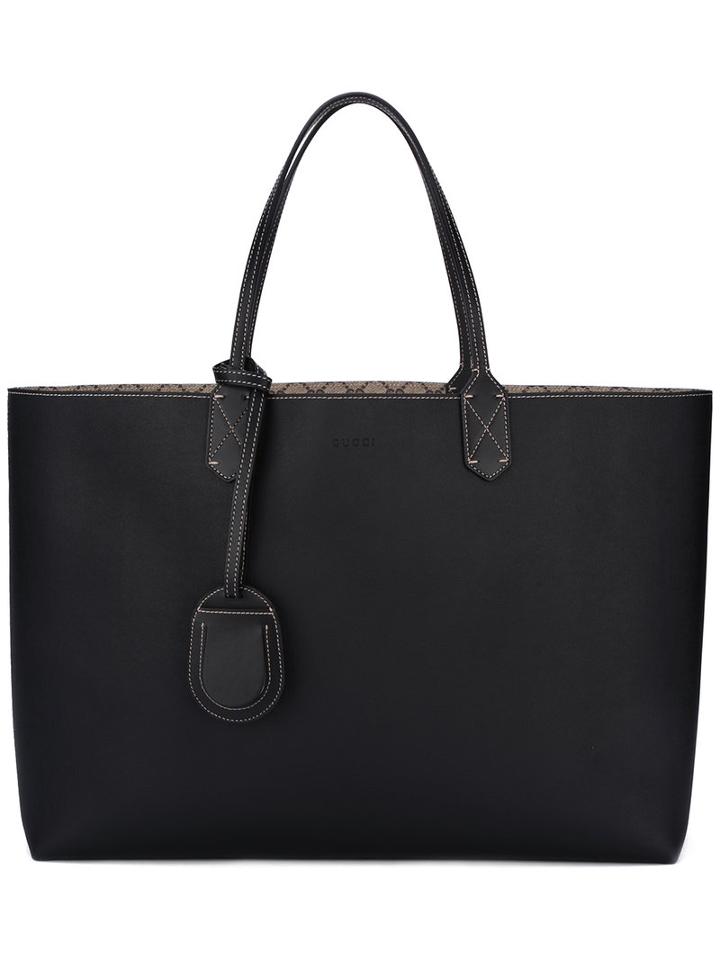 Gucci Reversible Gg Leather Tote, Women's, Black, Leather