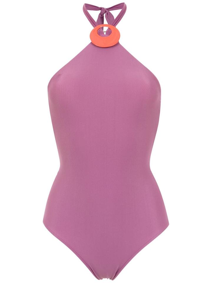 Adriana Degreas Embellished Swimsuit - Purple
