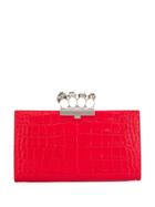 Alexander Mcqueen Skull Four Ring Flat Pouch - Red