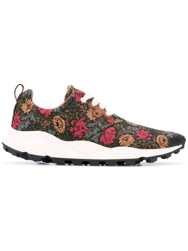 Flower Mountain Floral Embroidered Sneakers - Multicolour