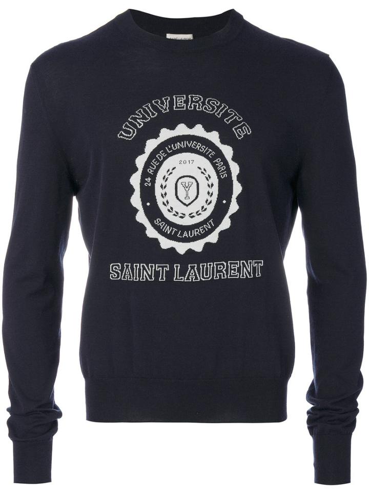 Saint Laurent - Saint Laurent Université Jumper - Men - Cotton - Xs, Black, Cotton