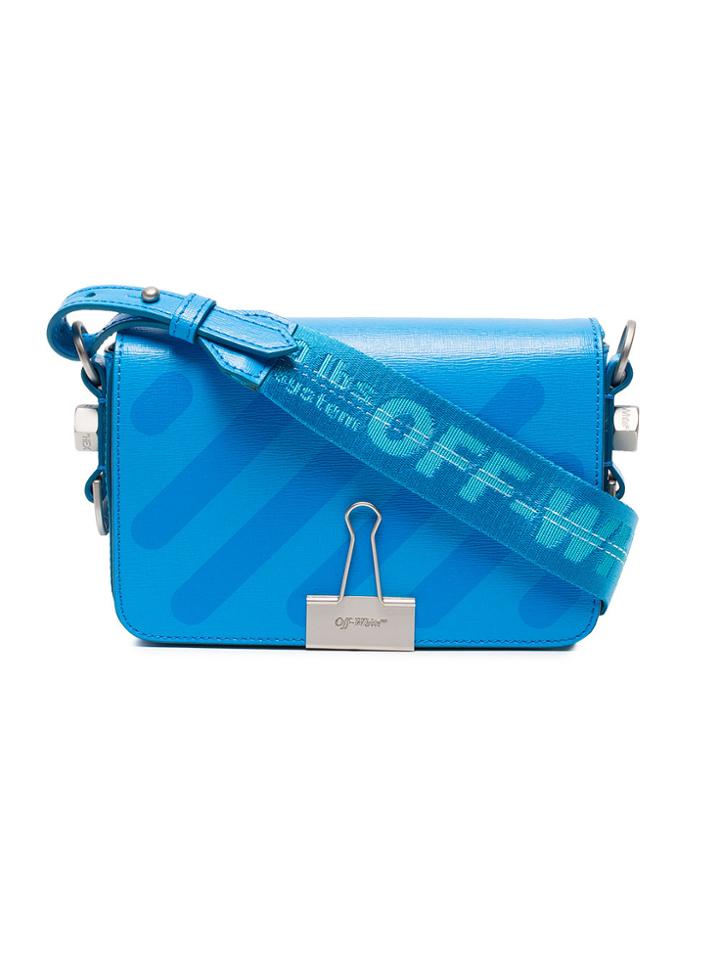 Off-white Mini Blue Binder Clip Cross Body Bag