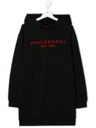 Philosophy Di Lorenzo Serafini Kids Teen Logo Print Sweatshirt Dress -