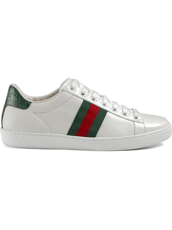 Gucci Ace Leather Sneakers - White