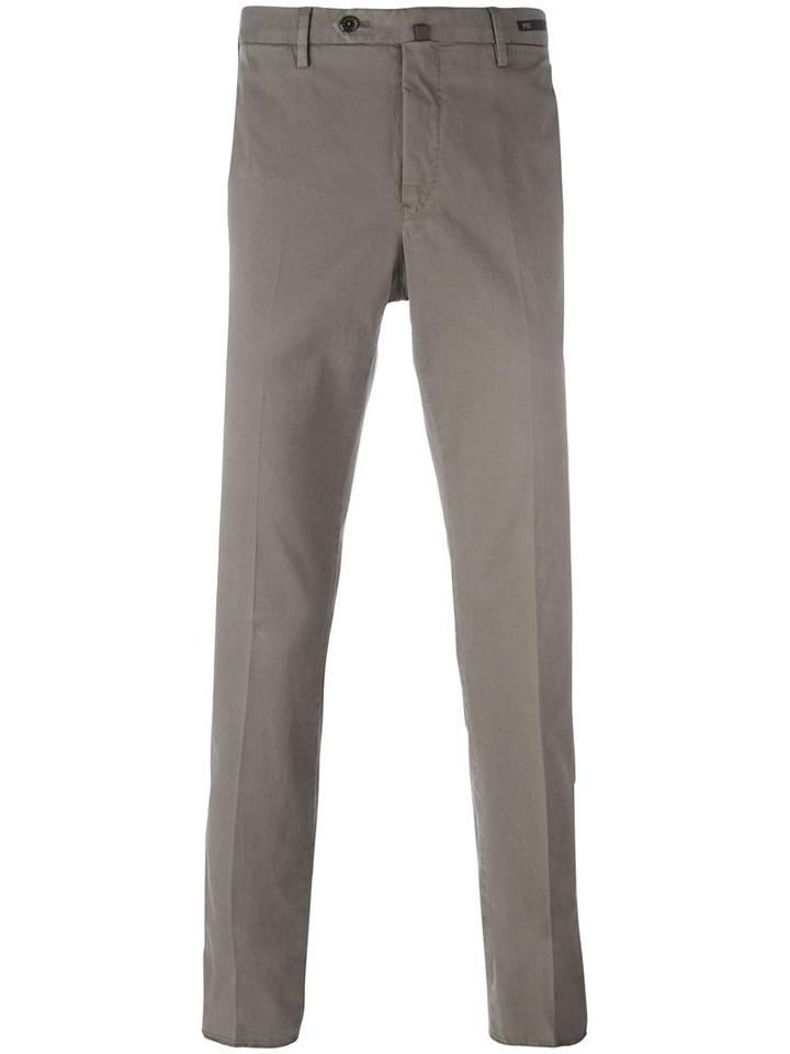 Pt01 Super Slim Fit Trousers, Men's, Size: 46, Grey, Cotton/spandex/elastane