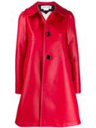 Comme Des Garçons Girl Leather Look Lace Heart Jacket - Red