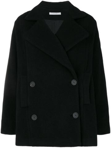 Dusan Double-breasted Fitted Coat - Black