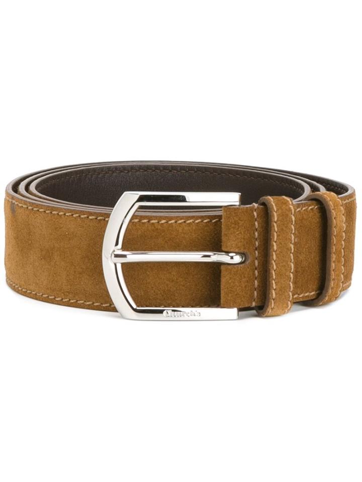 Church's Classic Belt, Men's, Size: 85, Brown, Calf Suede