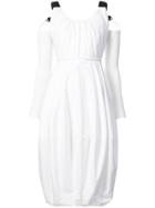 Jw Anderson Cold-shoulder Balloon Dress - White