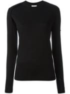 Maison Margiela Slit Detail Sweater, Women's, Size: Medium, Black, Cotton/wool