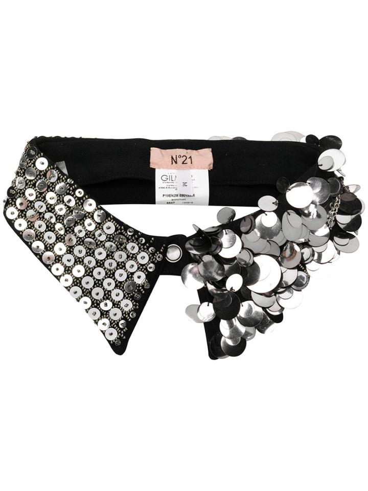 No21 Embellished Collar - Black