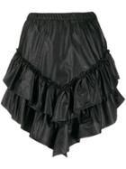 So Allure Asymmetric Tiered Short Skirt - Black