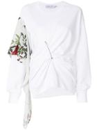 Act N&deg;1 Pin Pleat Detail Sweatshirt - White