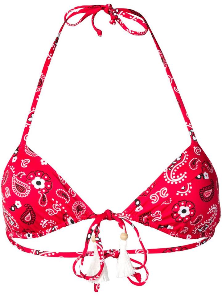 Mc2 Saint Barth Lailsa Bohemian Bikini Top - Red